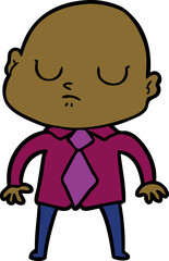 cartoon bald man