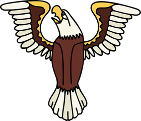 tattoo in traditional style of an american eagle