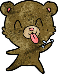 rude cartoon bear
