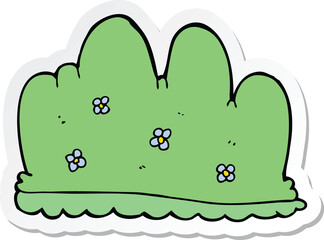 sticker of a cartoon hedge