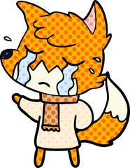 crying fox cartoon
