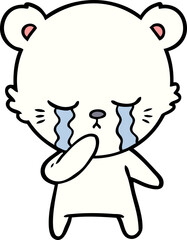 sad little polar bear cartoon