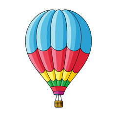A Hot air balloon vector illustration isolated on a white background