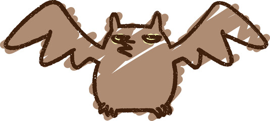 Bat Chalk Drawing