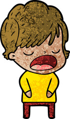 cartoon woman talking