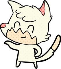 cartoon friendly fox