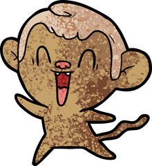 cartoon laughing monkey