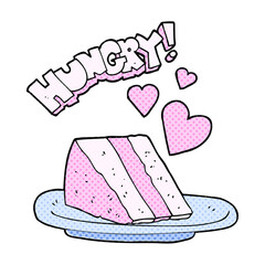 freehand drawn cartoon lovely cake