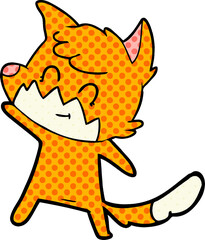 cartoon friendly fox
