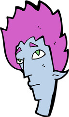 cartoon vampire head