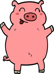 Obraz na płótnie Canvas cartoon pig