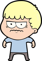 cartoon annoyed man