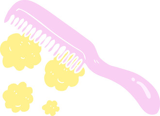 flat color illustration of comb