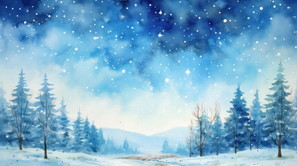 Fototapeta na wymiar Nature winter christmas background snow forest