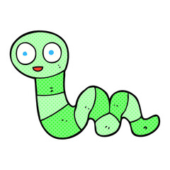 freehand drawn cartoon snake