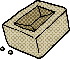 cartoon doodle brick