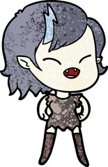 cartoon laughing vampire girl