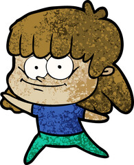 cartoon smiling woman