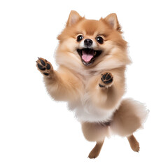 pomeranian spitz puppy on transparent background PNG is easy to decorate and use.