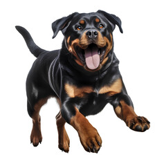 Cute and happy dog on transparent background PNG, easy to use.
