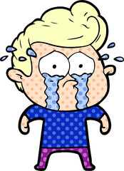 cartoon crying man