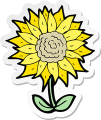sticker of a cartoon flower