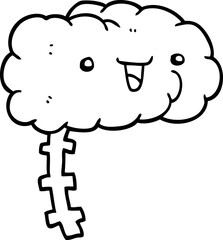 happy cartoon brain