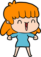 cartoon woman