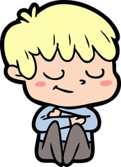 cartoon happy boy