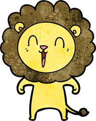 laughing lion cartoon