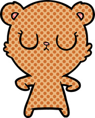 peaceful cartoon bear cub © lineartestpilot