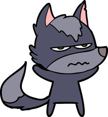 cartoon annoyed wolf