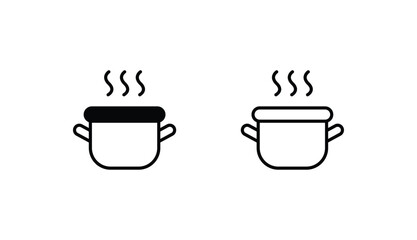 pot icon design with white background stock illustration