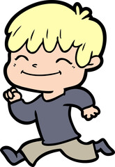 cartoon happy boy