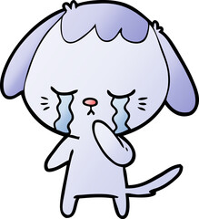 cartoon crying dog