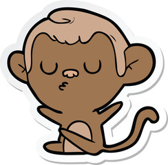 sticker of a cartoon monkey