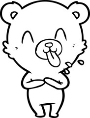 rude cartoon bear