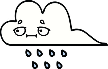 cute cartoon of a rain cloud