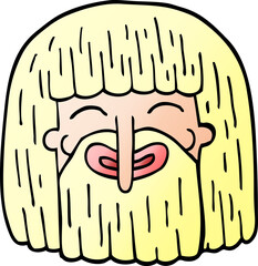 cartoon doodle bearded man