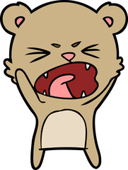angry cartoon bear shouting
