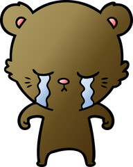 crying cartoon bear