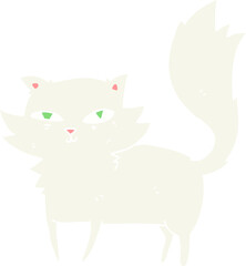 Fototapeta premium flat color illustration of cat
