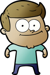 Obraz premium cartoon happy man