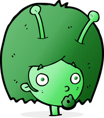 cartoon alien girl