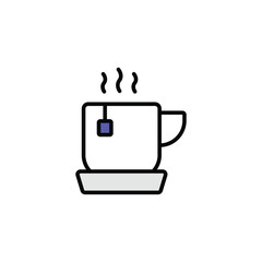 Cup icon design with white background stock illustration