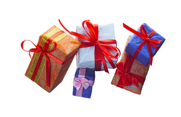 New Year's gift wrapped in paper