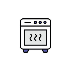 Oven icon design with white background stock illustration