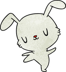 textured cartoon illustration kawaii cute furry bunny