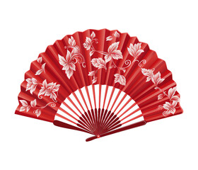 illustration of chinese folding fan ai generative