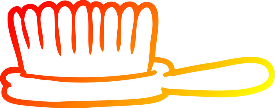 recommend clip art: warm gradient line drawing of a hairbrush